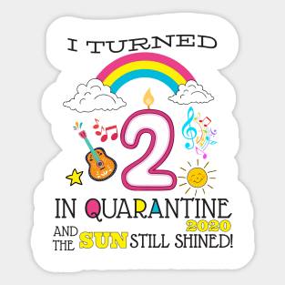 Quarantine 2nd Birthday 2020 Sticker